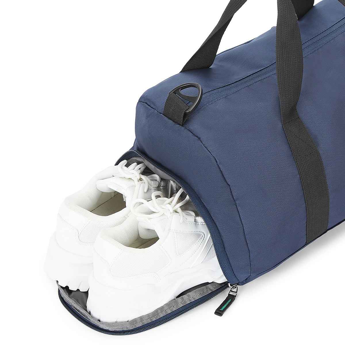 United Colors Of Benetton Unisex Solid Polyester 38 L Web Handle Duffle Bag | Navy Blue