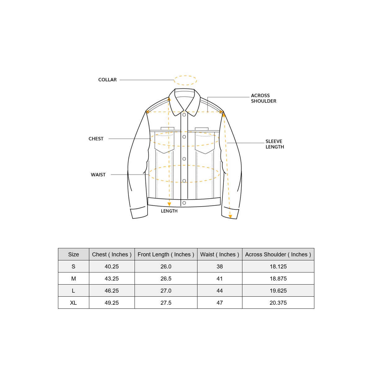 Ketch Men Spread Collar Cotton Denim Jacket | L