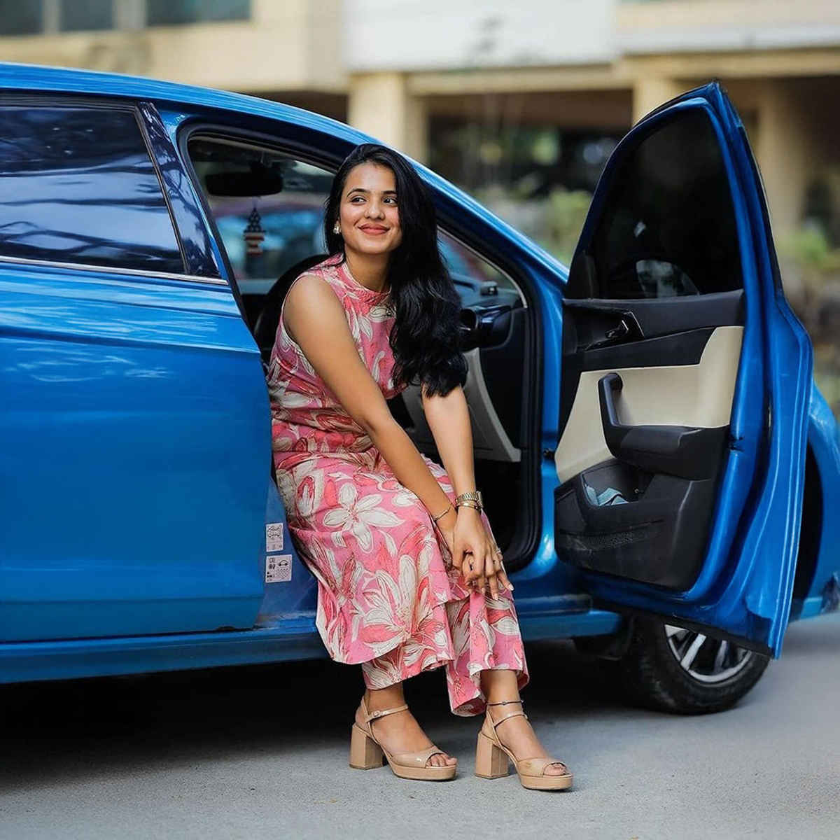 GoSriKi Women's Rayon Blend Straight Printed Kurta with Pant | Pink - XL