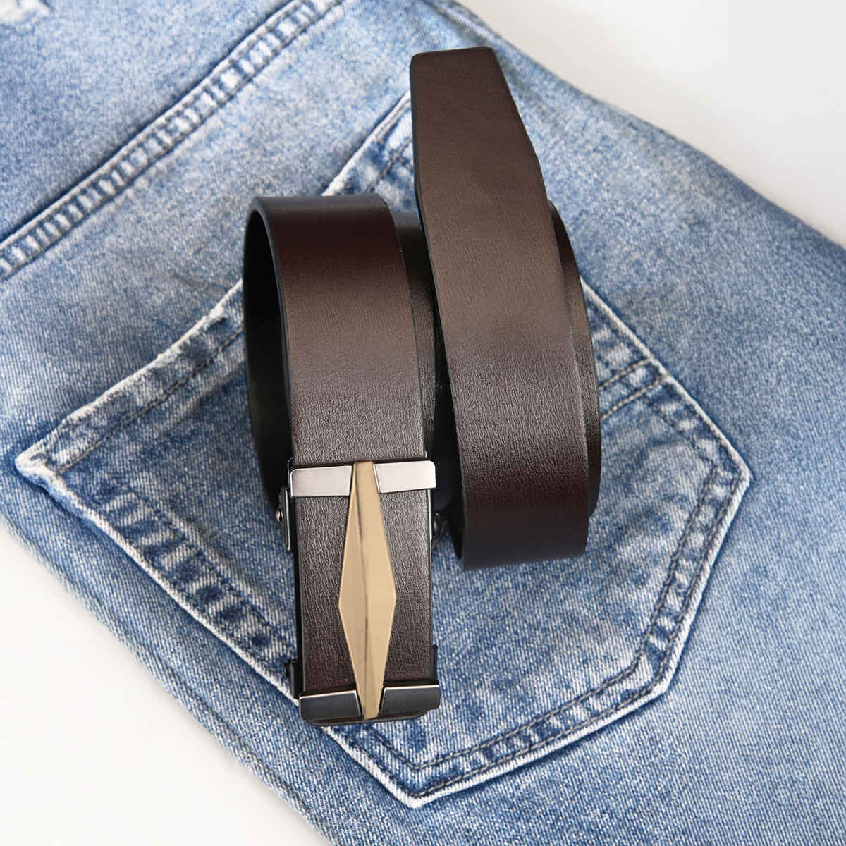 Buckleup Men's Belt | Model-Bublt2824 | Brown - 38