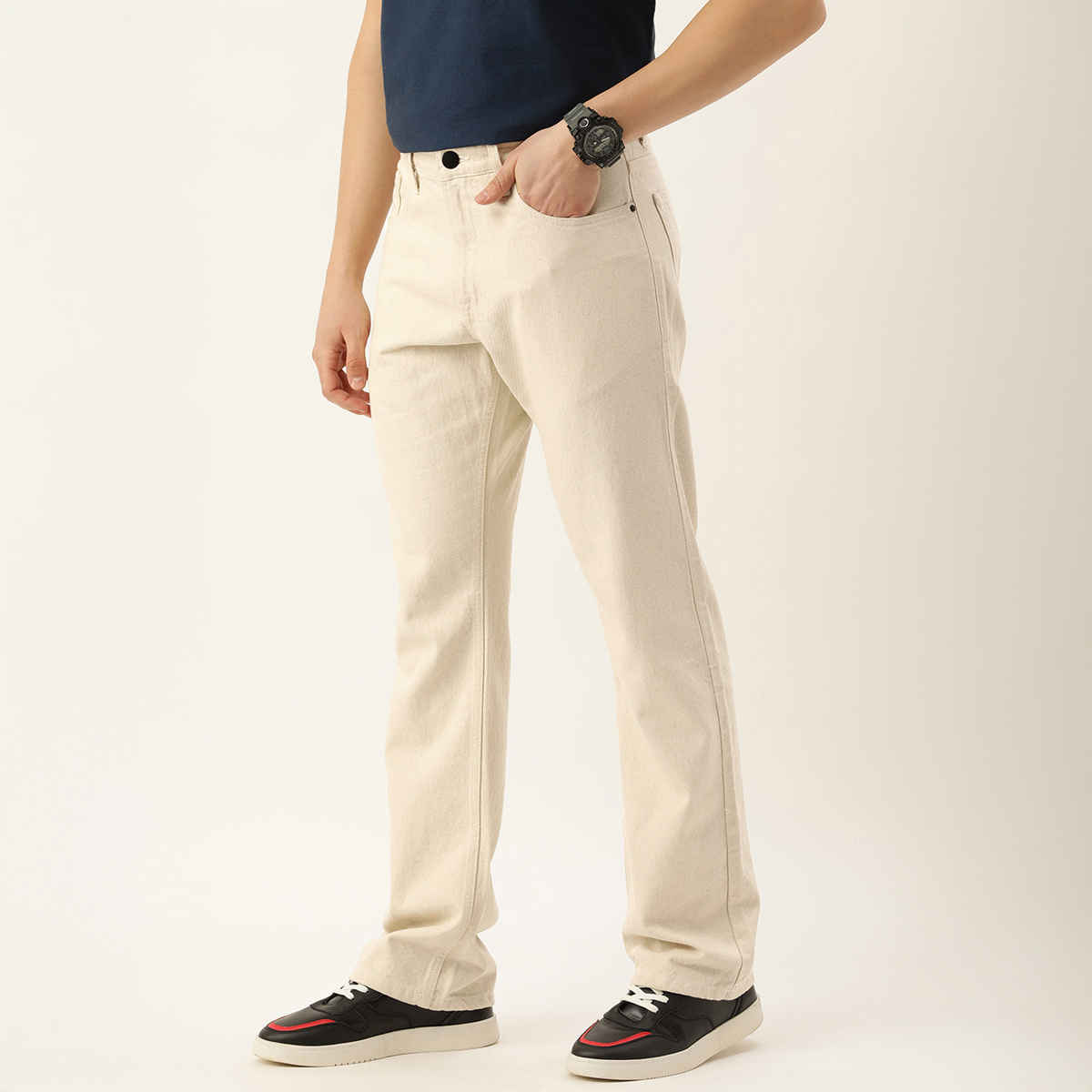 Bene Kleed Men's Bootcut Jeans | Ecru - 32