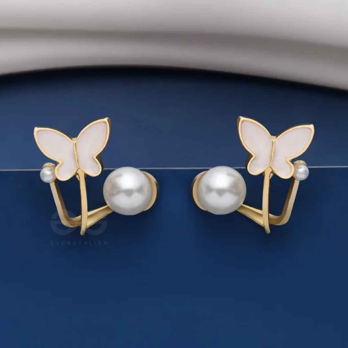 Everstylish A Winged Wonder - Golden and White Ear Jackets