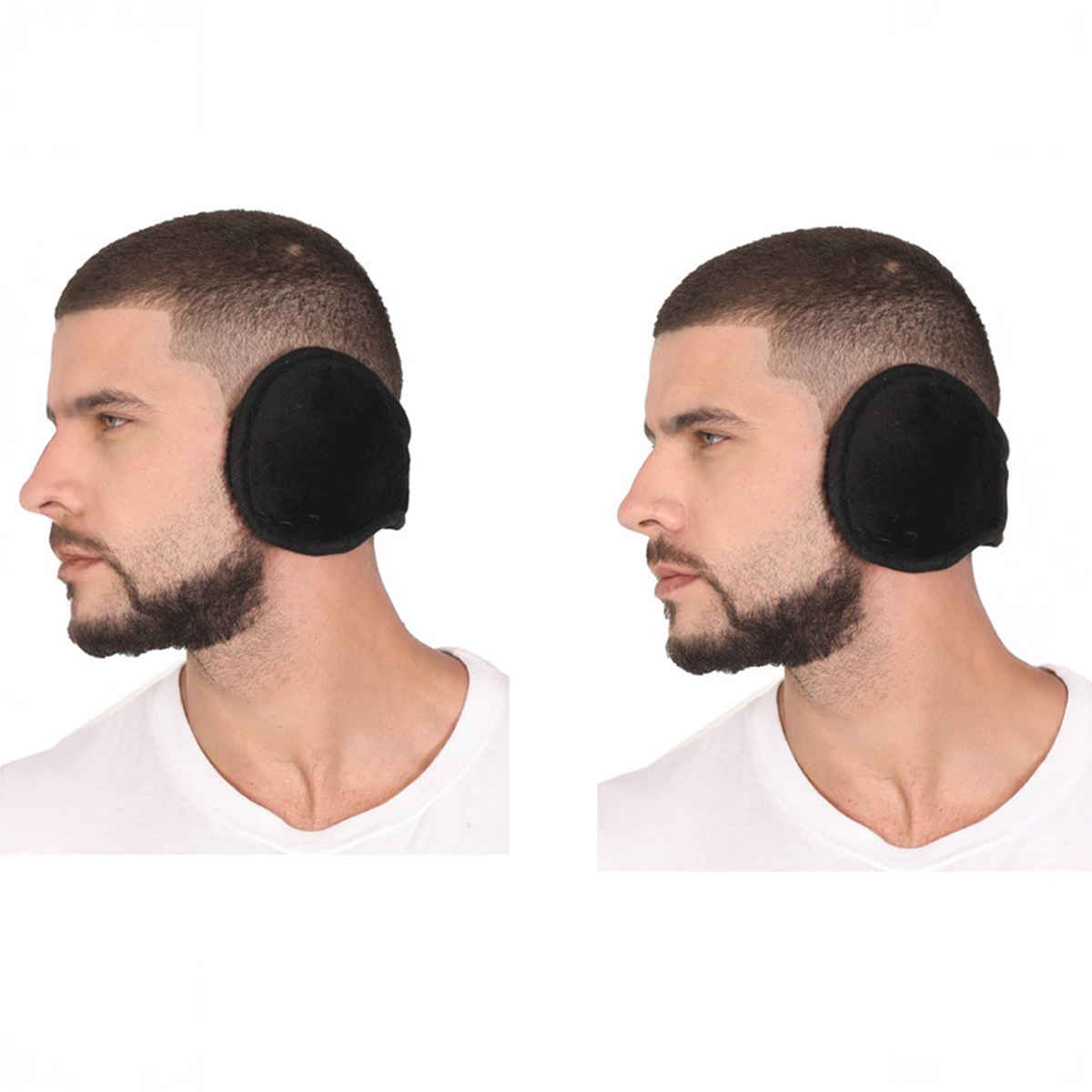 Fabseasons Unisex Faux Fur Winter Earmuffs | Black