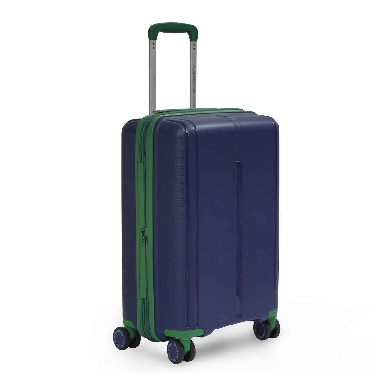 United Colors Of Benetton Textured Polyester 130.91L Telescopic Hard Luggage Trolley Bag | Navy - L