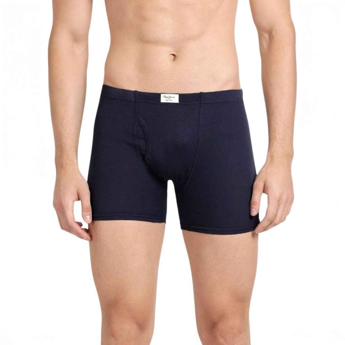 Pepe Jeans Mens True Blue 100% Cotton Solid Trunk - Pack of 2 (M) Comfort Fit, Soft Fabric