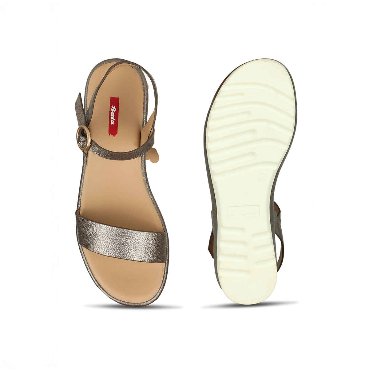 Bata Gunmetal Heels For Women - 7