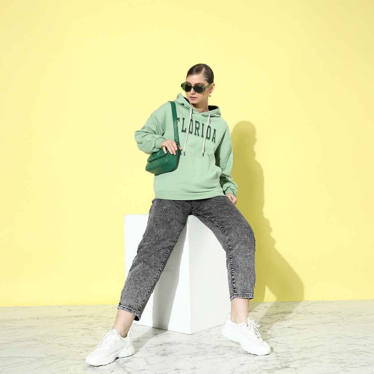 Dillinger Women's Sweatshirt | Dlwmnhd008P | Green - XL