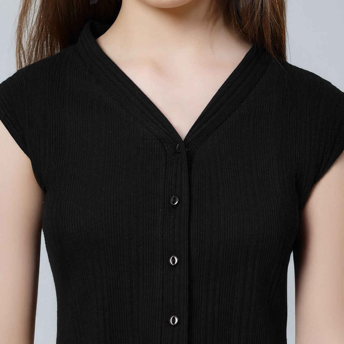 Rigo Women Rib Crop Top | Black - S