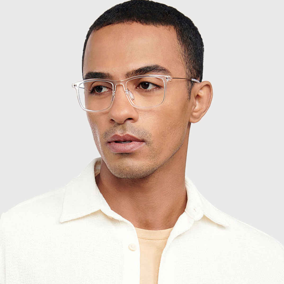 Lenskart Blu Unisex Solid Metal Computer Glasses | Clear and Gold - M