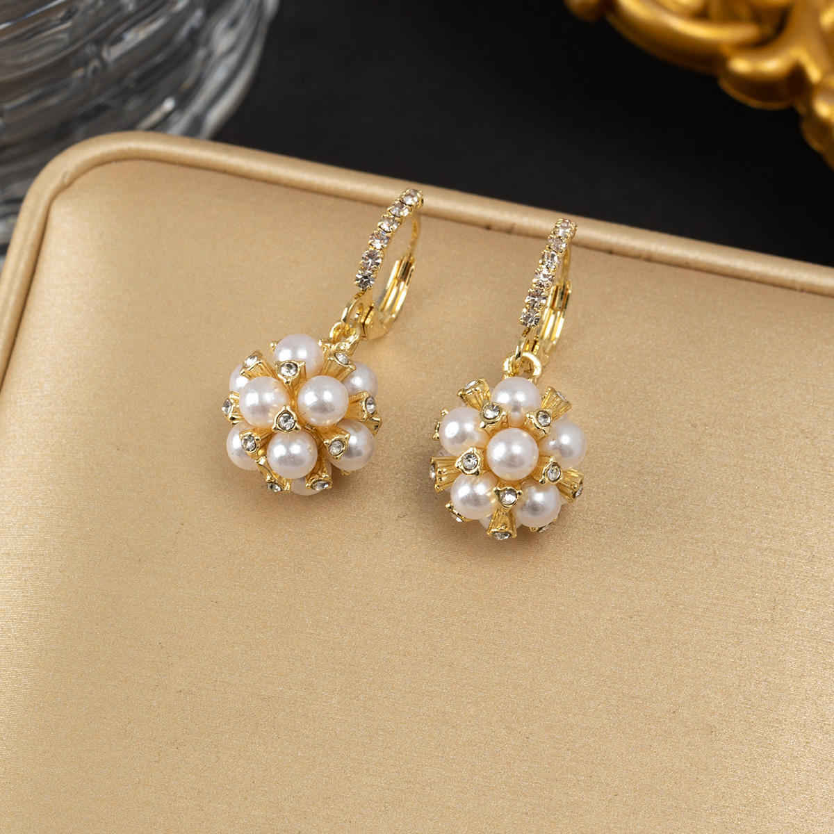 Beautynx Pearl Blossom Ball Earrings | Gold | BNX-EAR-0062