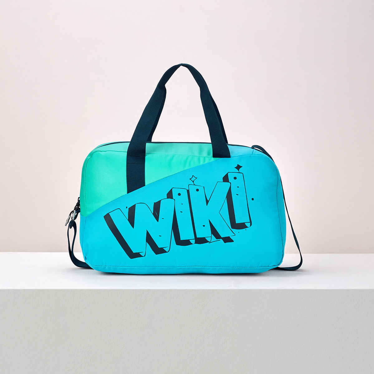 Wildcraft Unisex Color Block Polyester Duffel Bag | Turquoise - 22 cm