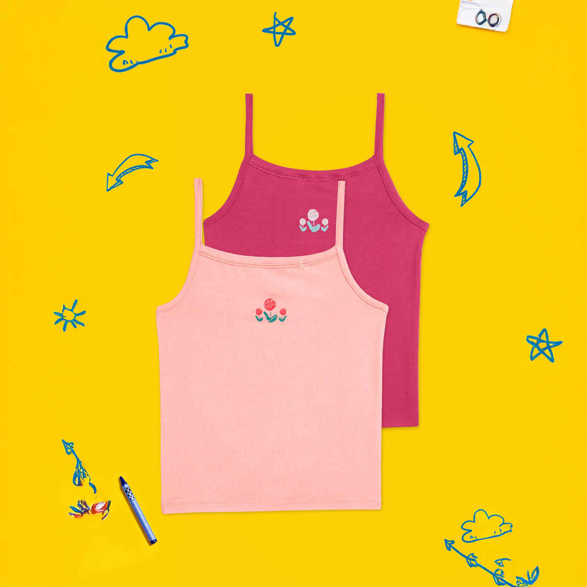 XY Life Slips for Girls, Tencel Modal, Antimicrobial - Dark Pink+Frost Pink | 13-14Y| Pack Of 2