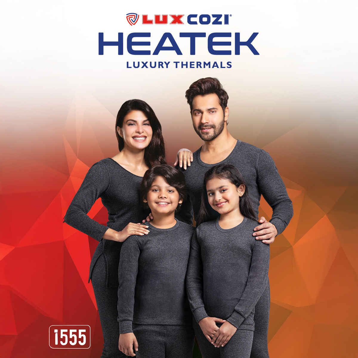 Lux Cozi Men's Heatek Thermal Comfort, Stretchable & Super Warm V-Neck Top | Black Melange-80