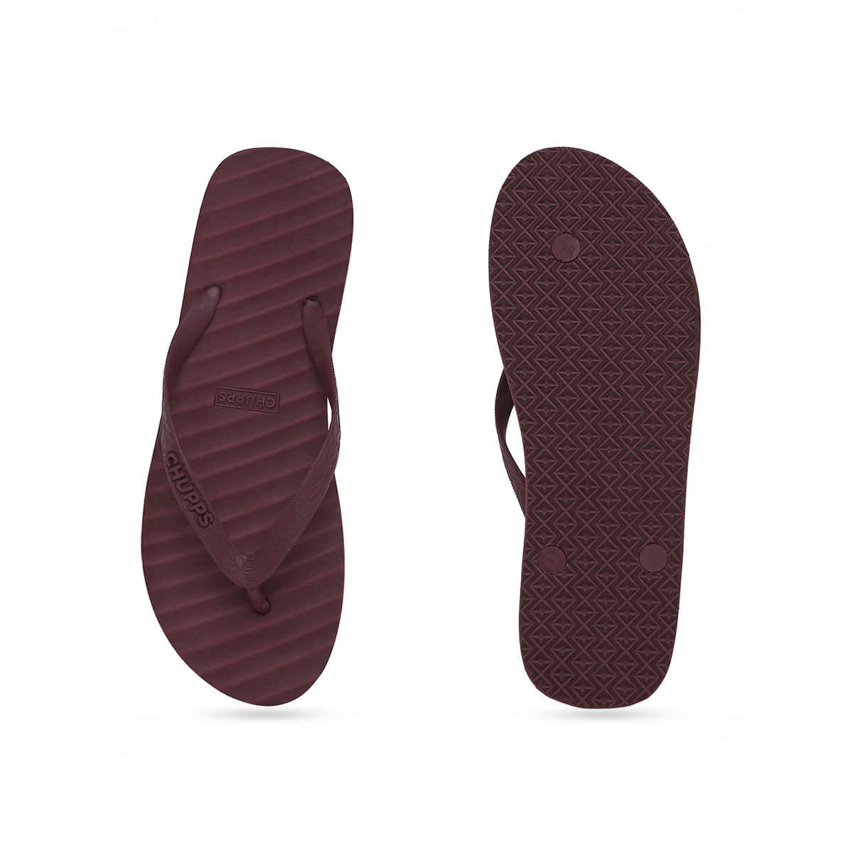 Chupps Women's Banana Leaf Monocrome Red Flipflop - UK 7