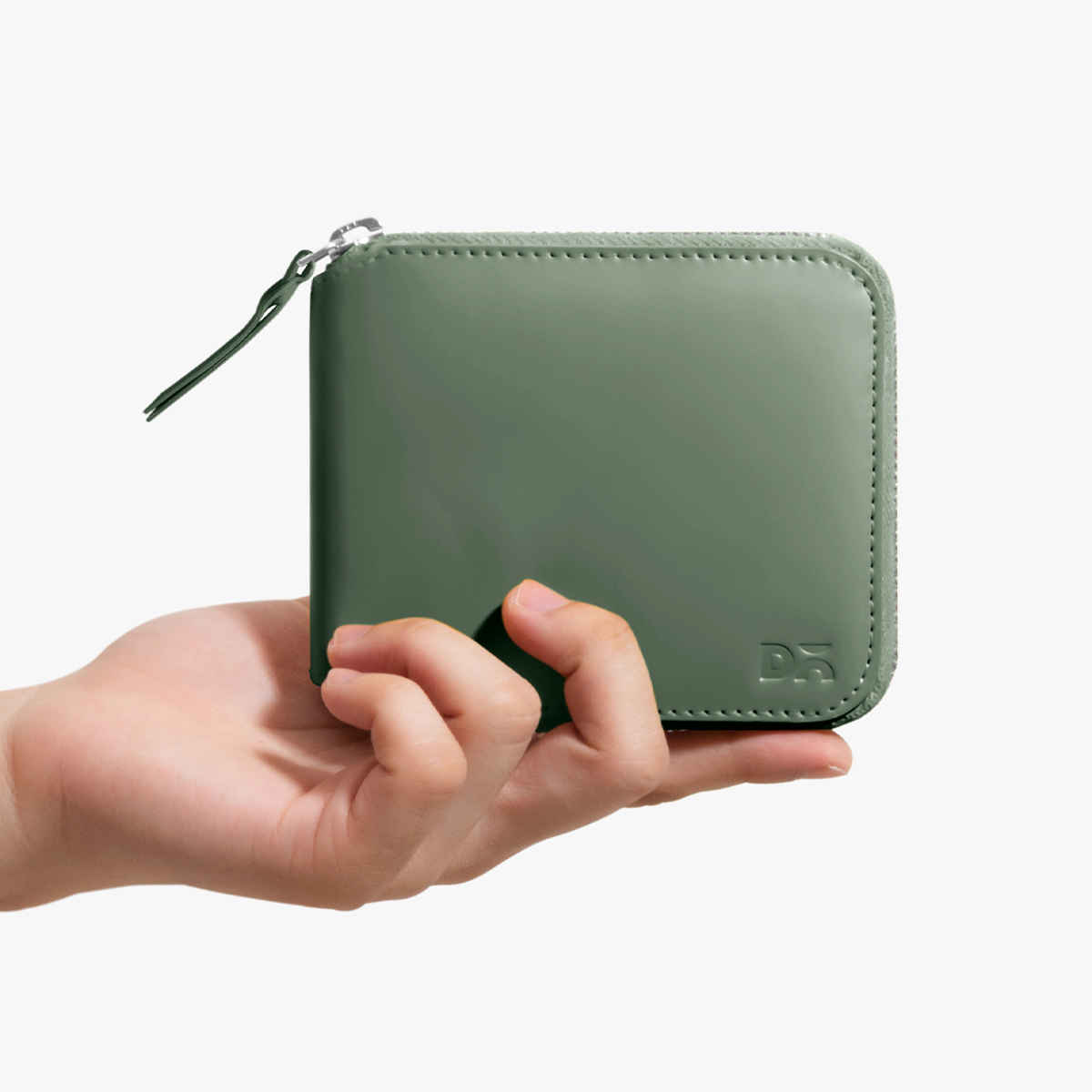 Daily Objects Sap Women's Zip Wallet | Made with Vegan Leather Material | Green