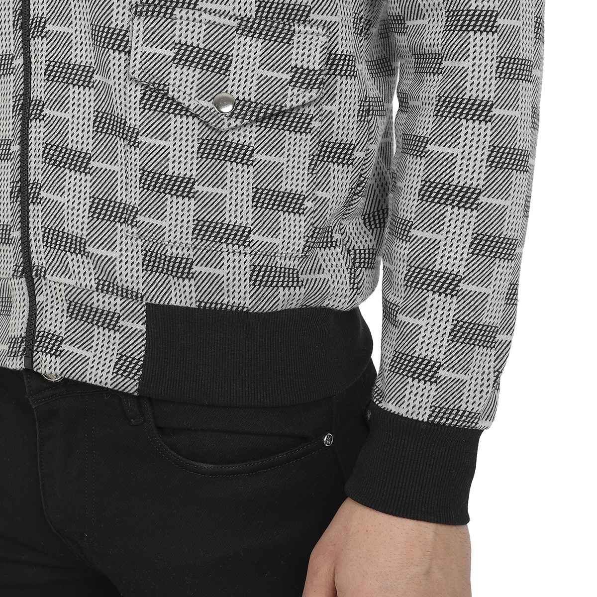 Campus Sutra Men's Jacket | Grey - S