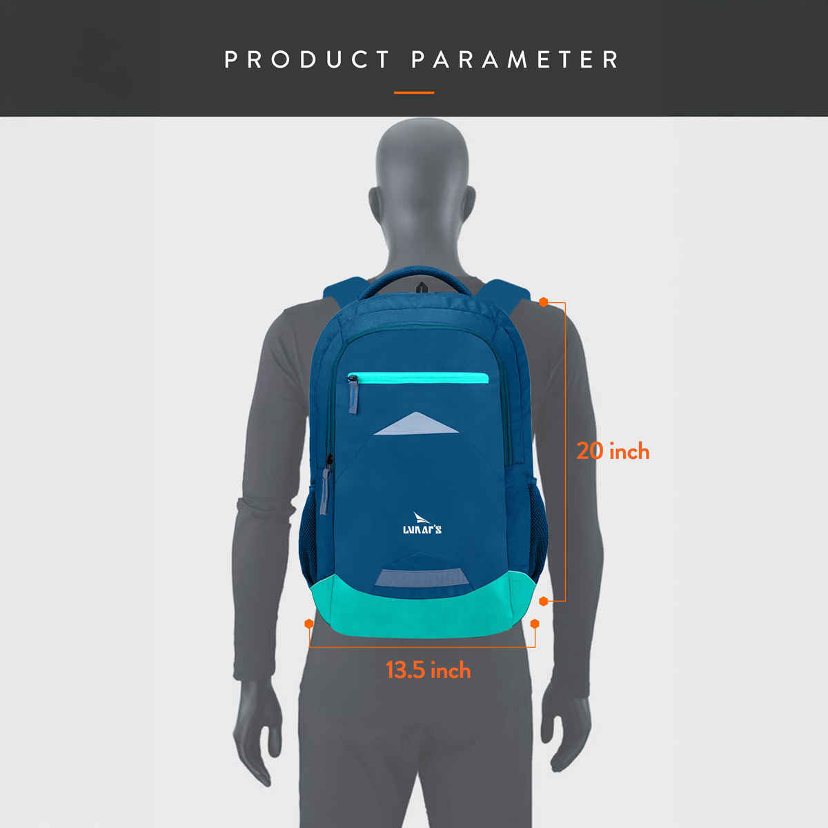 Lunar's Cargo 48L Laptop Backpack With -Blue