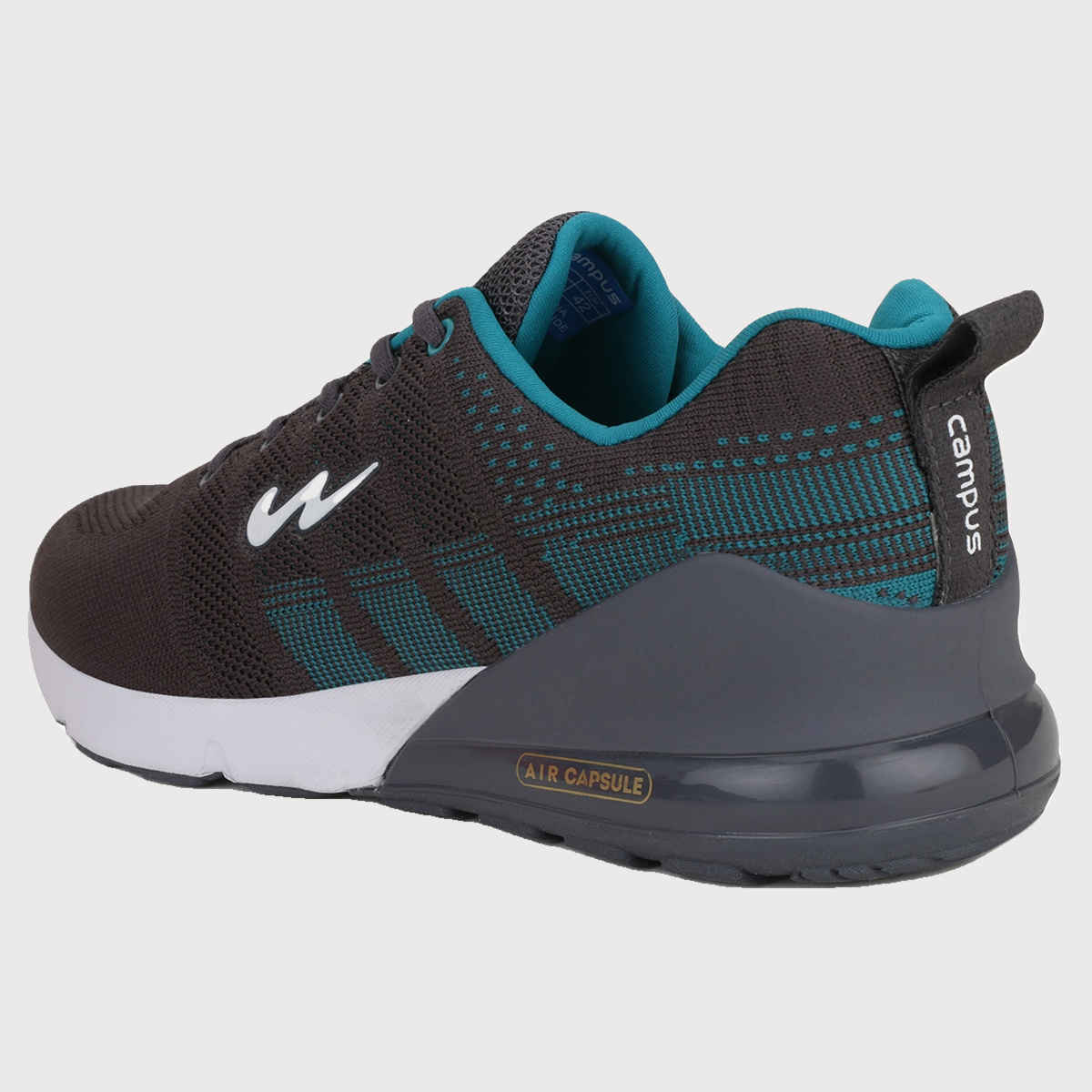 Campus Syrus Grey Teal Blue Men's Running Shoes - UK 6