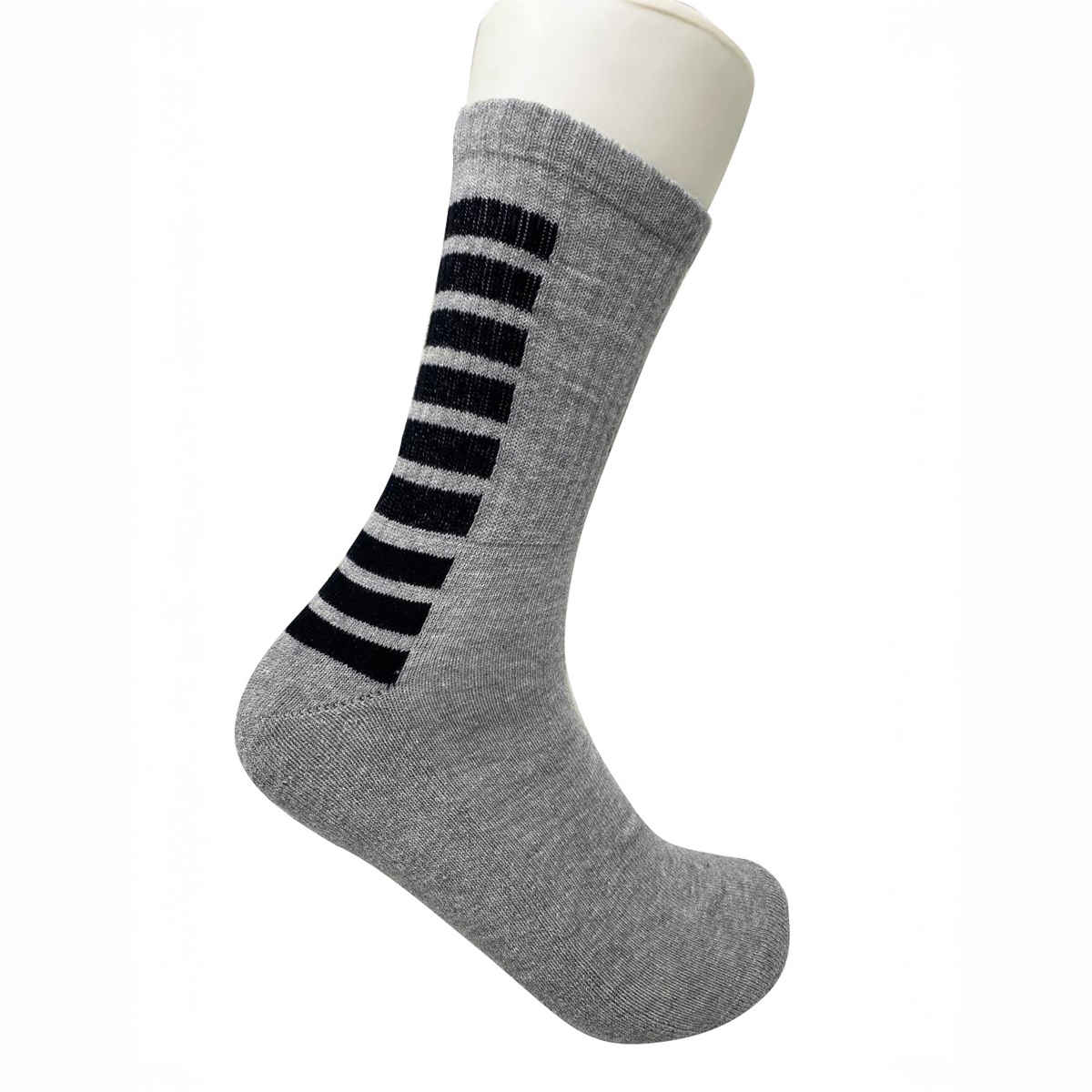 Englo Men's Striped 80% Cotton, 19% Polyester, and 1% Elastane Crew Socks | Assorted - Free Size