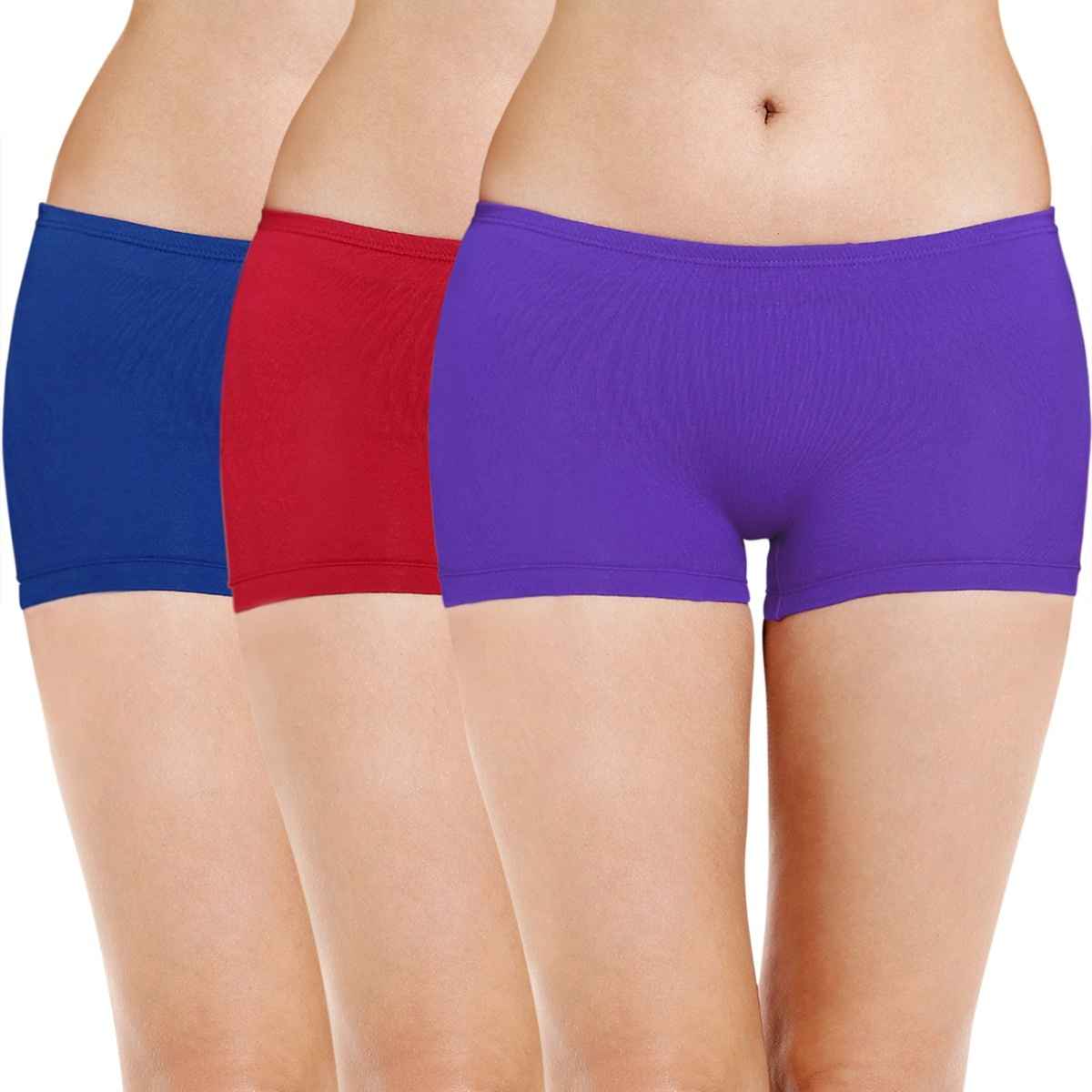Bodycare Cotton Spandex Solid Bodyshorts - Pack of 1 I Assorted - 80