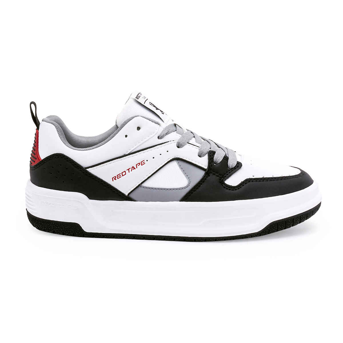 Red Tape Men's Sneakers | RSL0182M | White and Black - UK 9