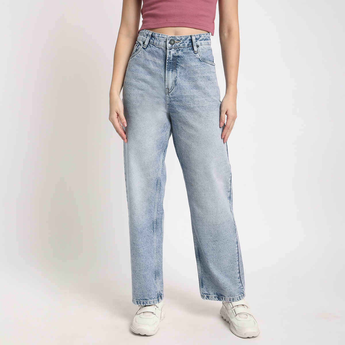 Bene Kleed Women's Straight Denim Trousers | Blue - 32