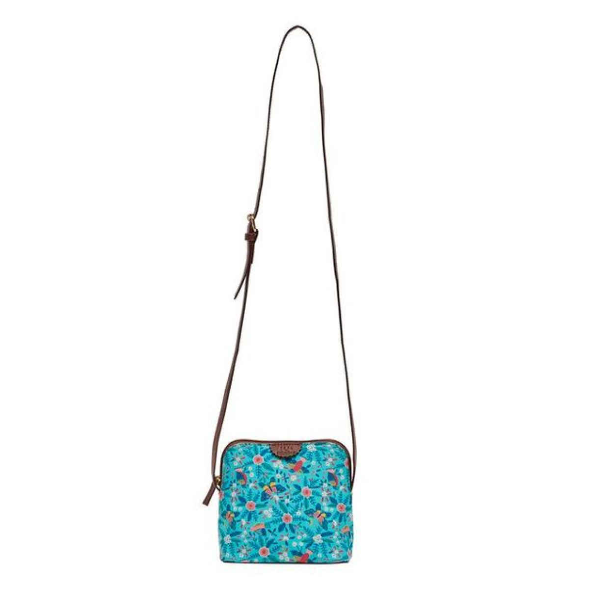 Chumbak Women's Canvas 1.5 L Sling Bag | Teal - One Size