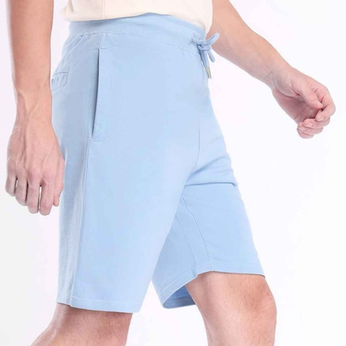 EQL Men's Pure Cotton Shorts | Light Blue - L