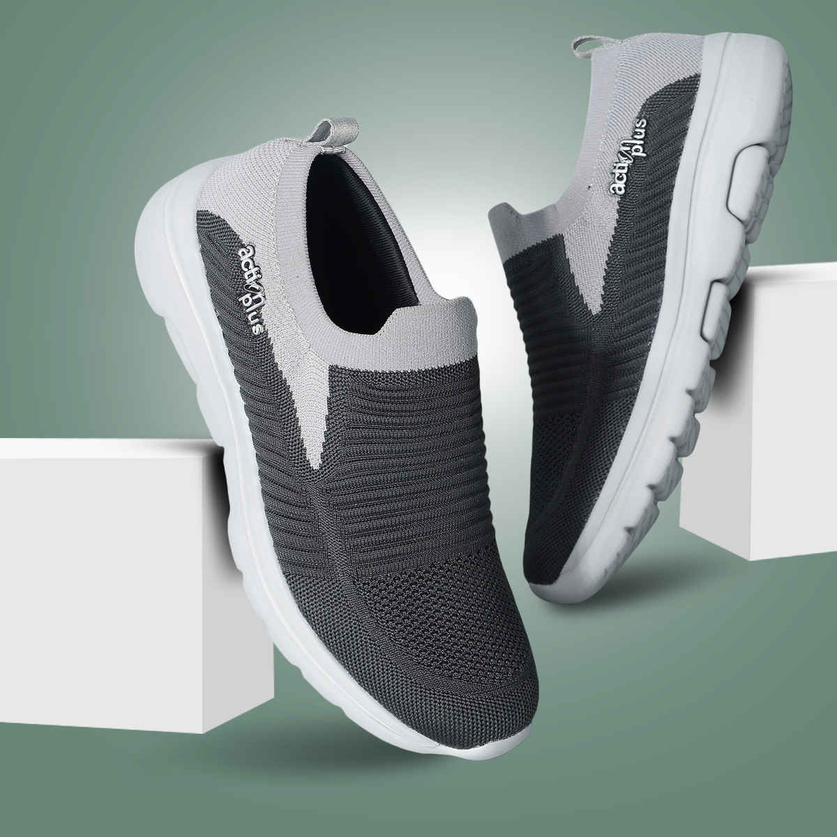 Action Casual Shoes For Men | Apx-02 Dark Grey-Grey - UK-7