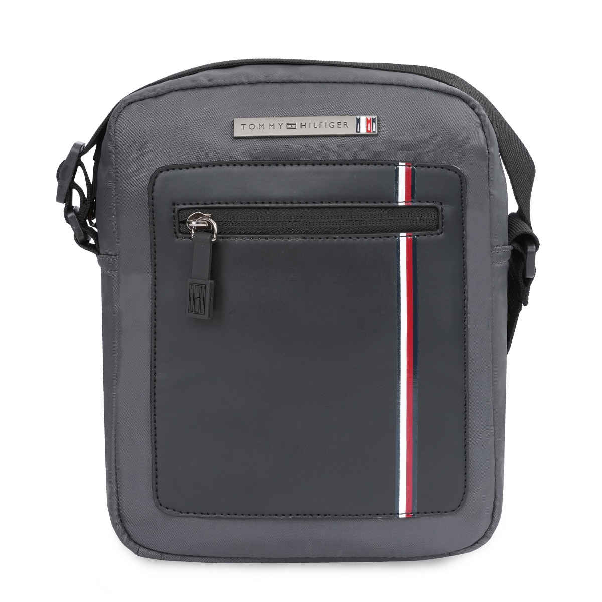 Tommy Hilfiger Unisex Solid Polyester 2 L Crossbody Bag | Grey - Free Size