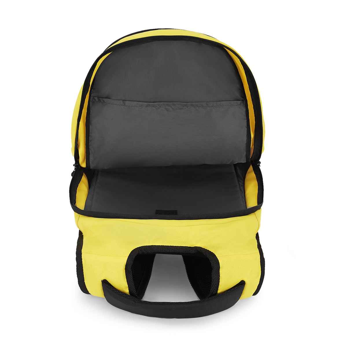 United Colors Of Benetton Unisex Logo Polyester 30 L Laptop Backpack | Yellow - 14 Inches