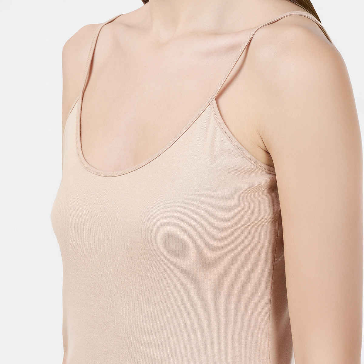 Jockey 1487 Women's Super Combed Cotton Rib Camisole|Adjustable Straps | Skin-M