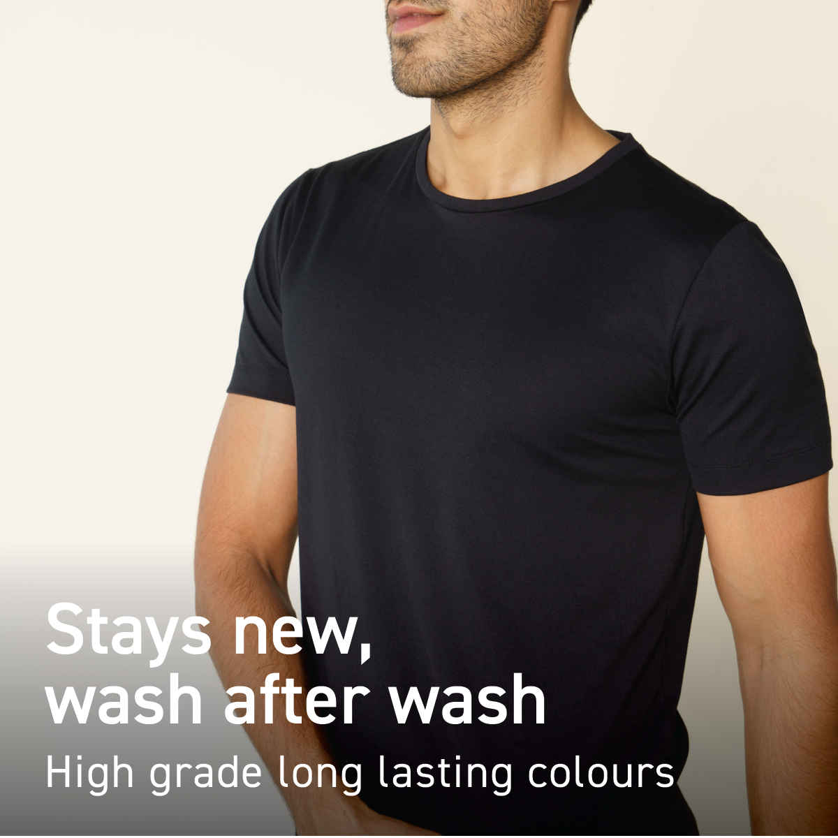 DaMENSCH Men's Lightweight Cotton T - Shirt | Black - M