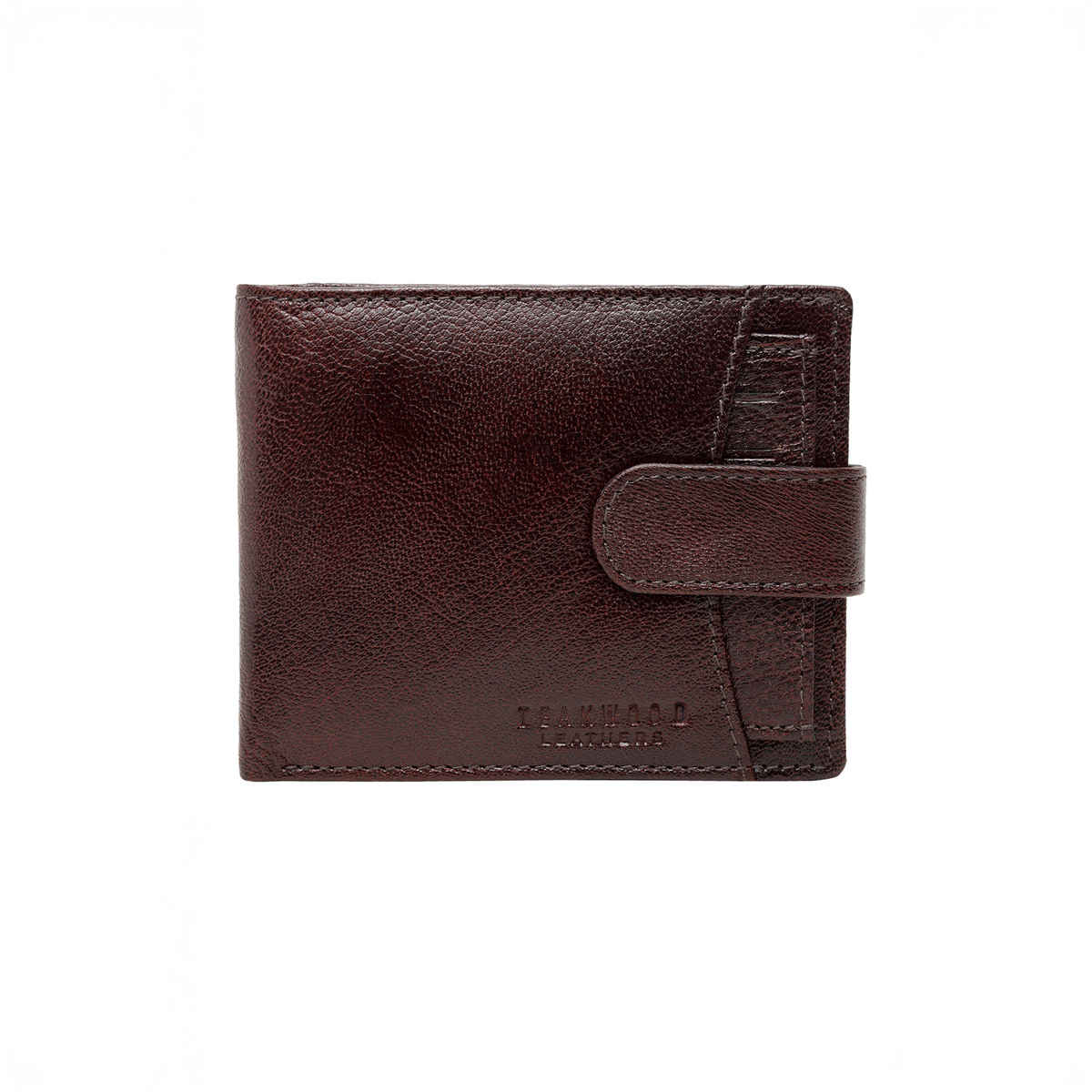 Teakwood Men's Solid Leather Bi-Fold Wallet | Brown
