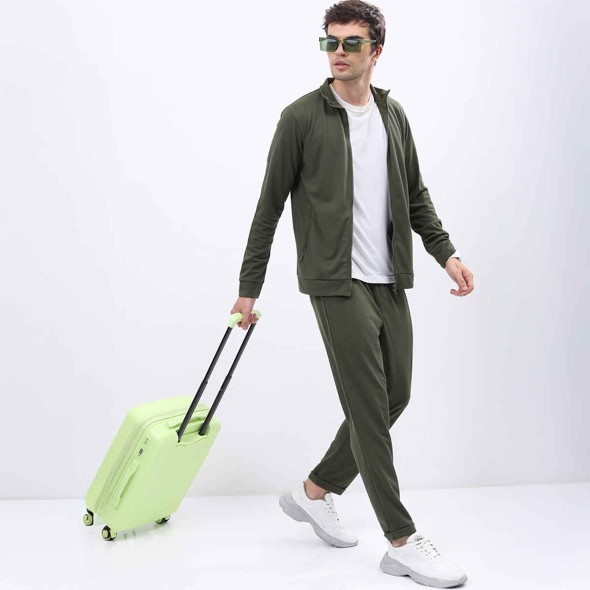 HIGHLANDER Men's Mock Neck Tailored Jacket | Olive - S