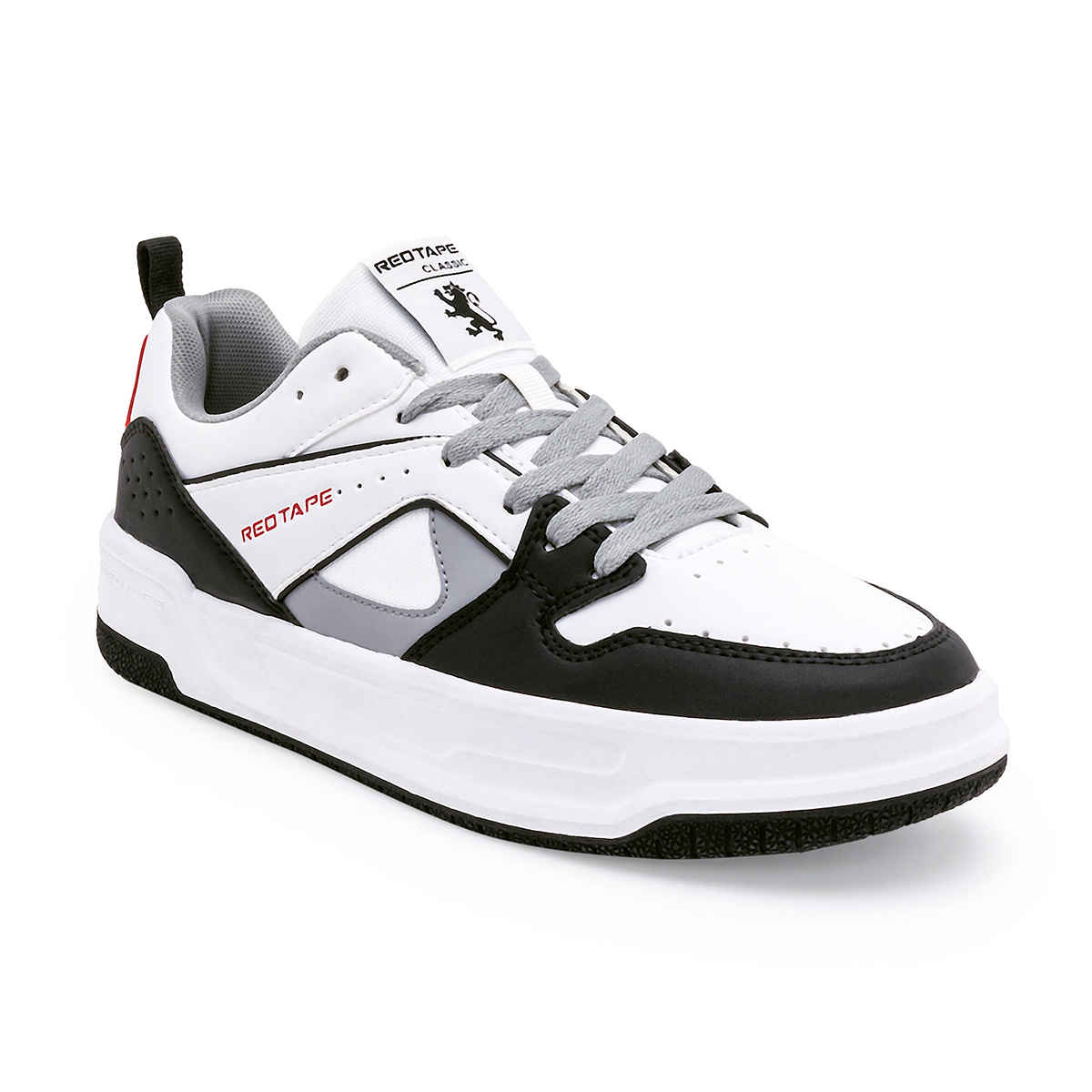 Red Tape Men's Sneakers | RSL0182M | White and Black - UK 9