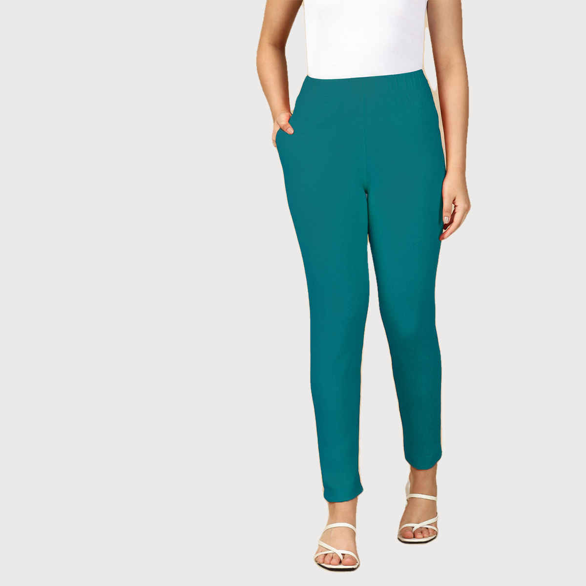 PYNK By Lux Cozi Women's Premium Modern Kurti Pants | Mz.green | Free Size