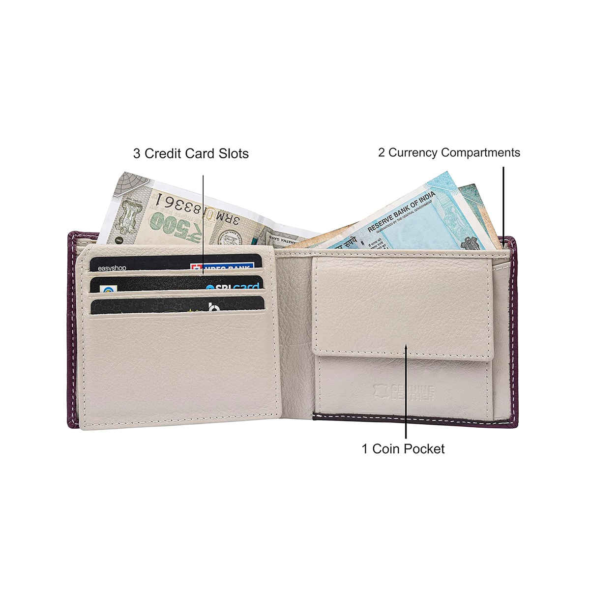 Urban Forest Men's Kyle Leather Wallet | Brown & Sand