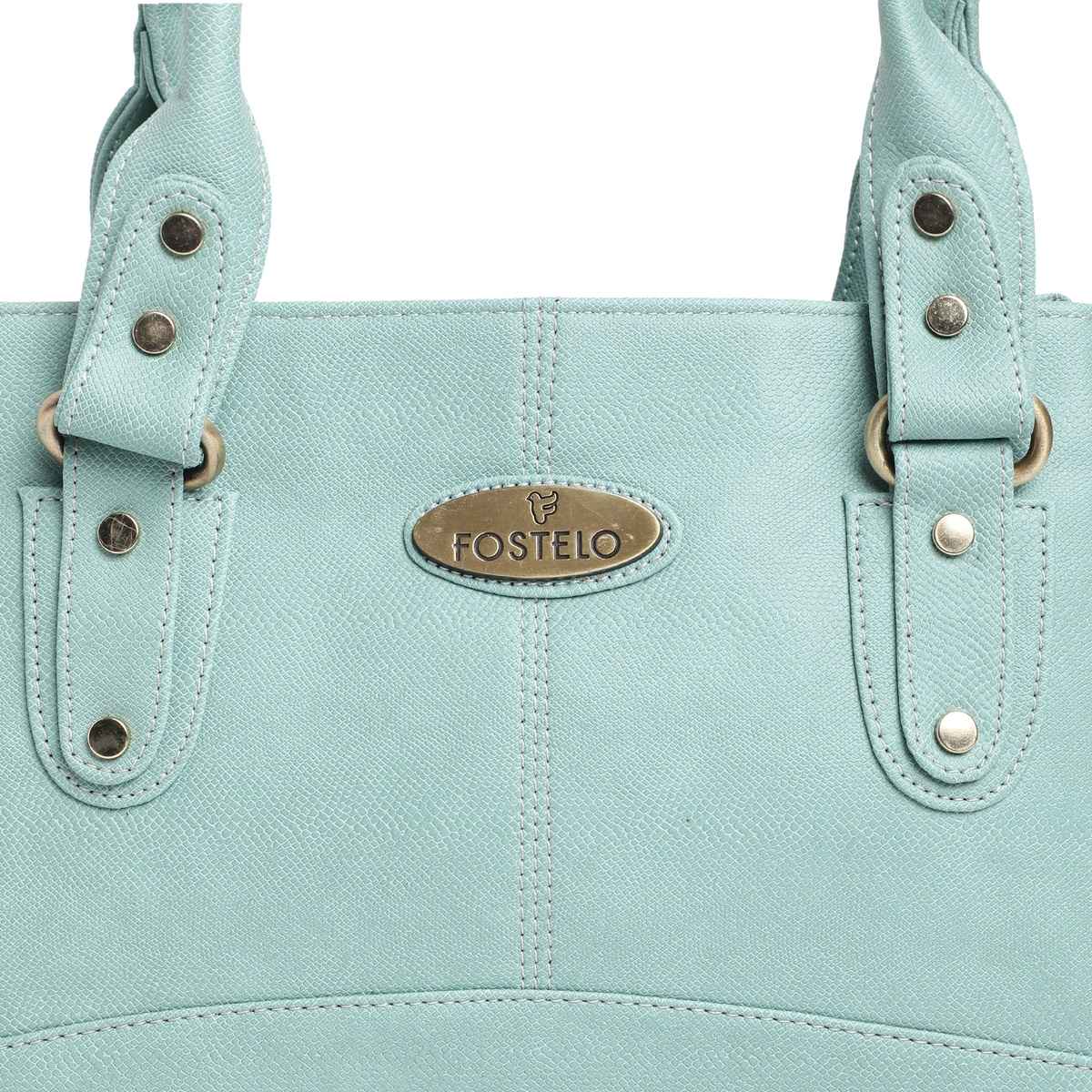 Fostelo Women's Vegan Leather Birdie Handbags Shoulder Hobo Bag Ladies Purse | Light Grey | Large