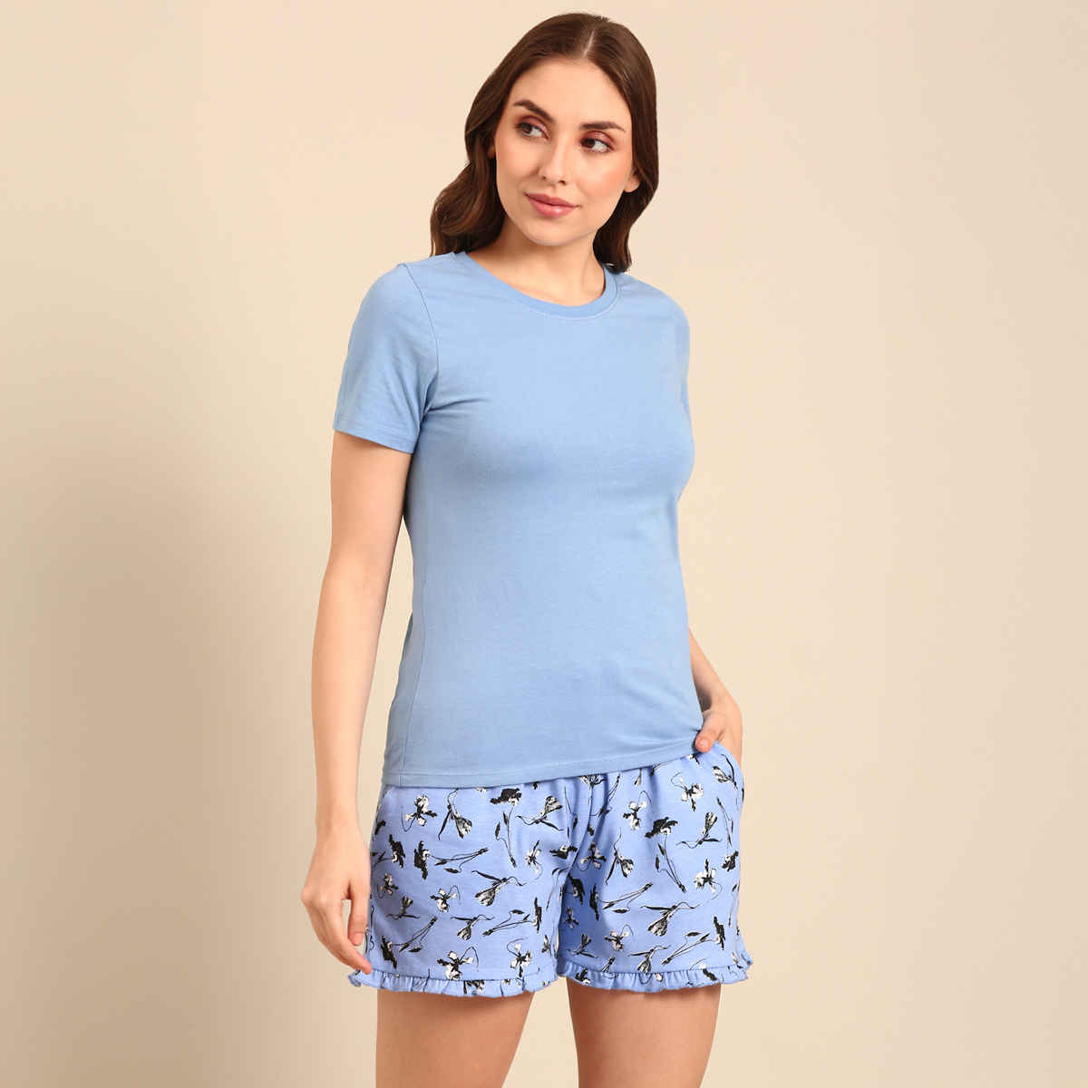 Pepe Jeans Premium Cotton Night Suit | Soft And Comfortable, Iris Lilac, Xxl