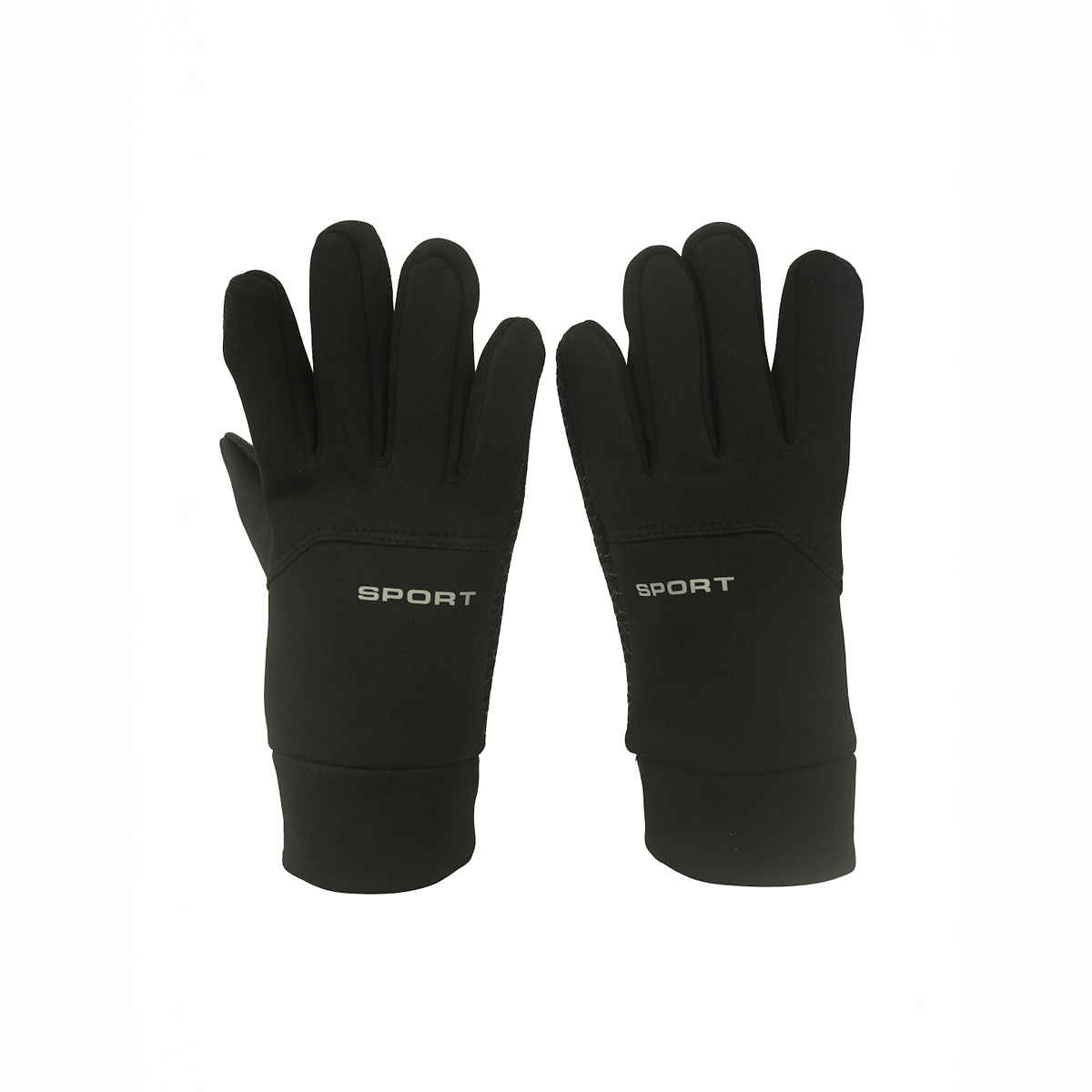 Calvadoss Men's Solid Gloves | Mgl-403 | Black