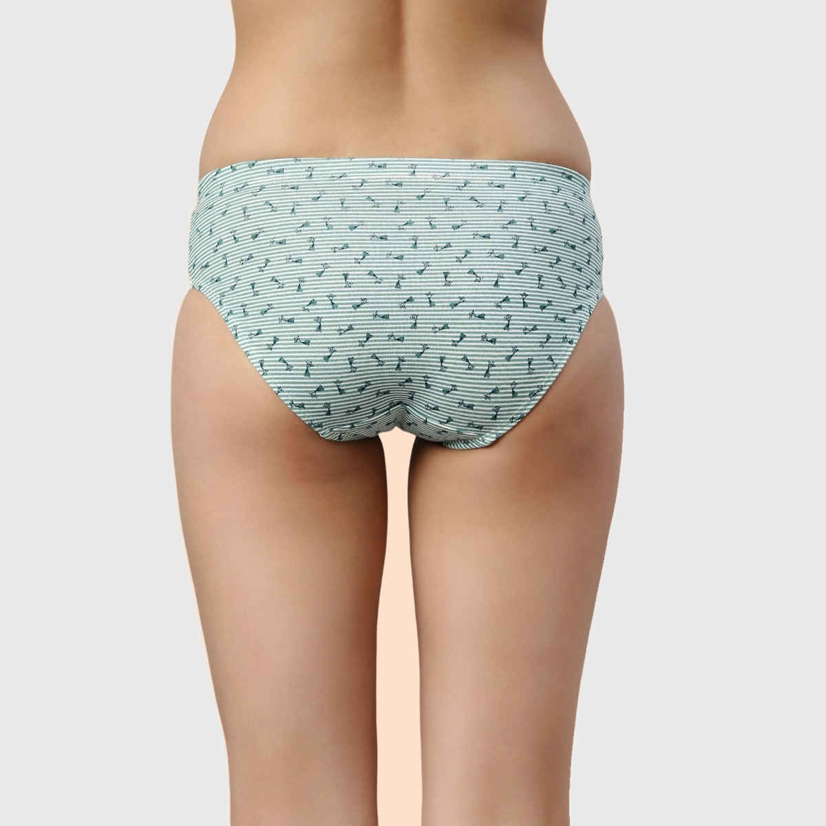 Enamor Women's CR17 Printed Stretch Cotton Hipster Panty | Mid Waist | PO3 | Assorted | M