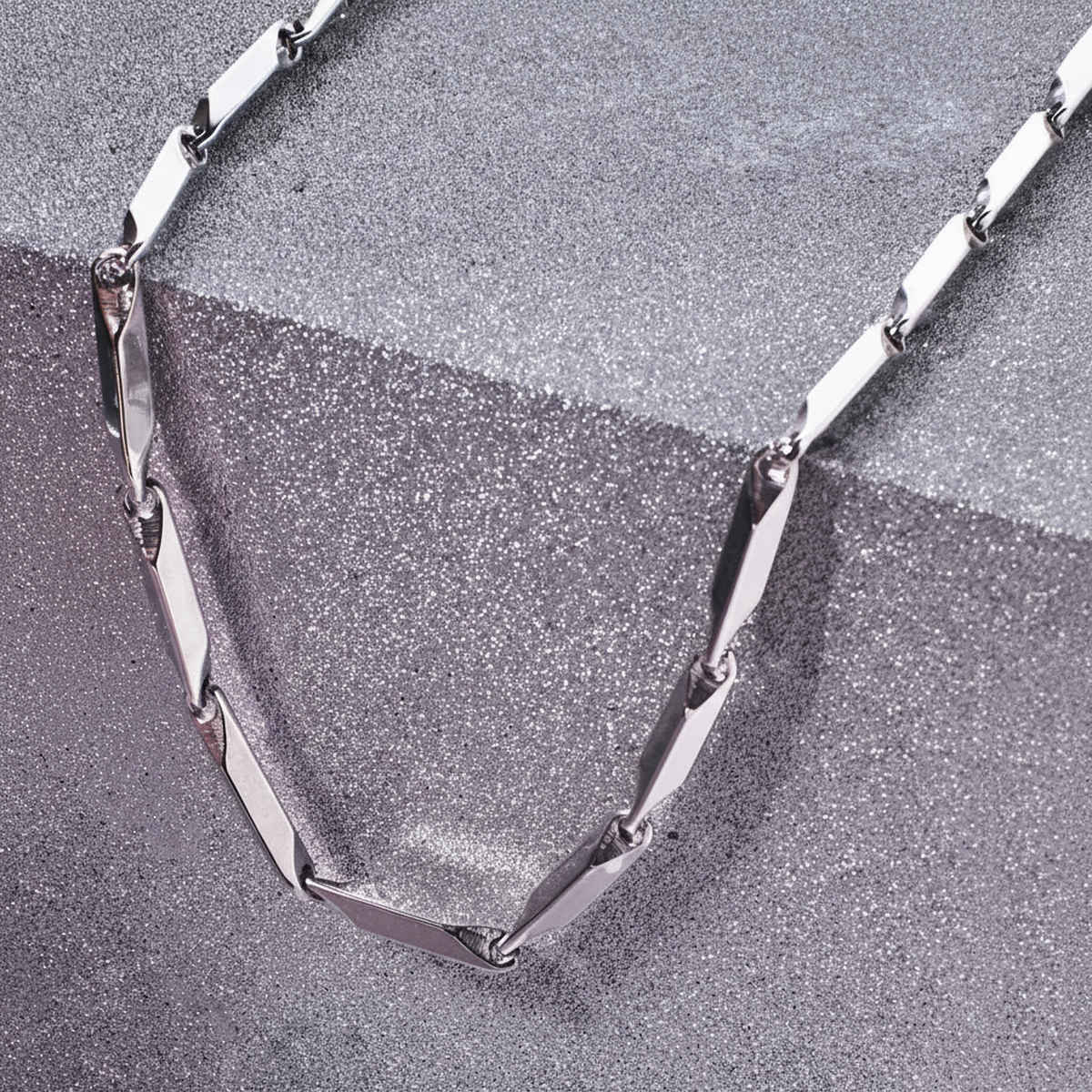 SALTY Alpha Figaro Italian Style Pendant with Chain for Men and Boys| Anti-Tarnish | Silver