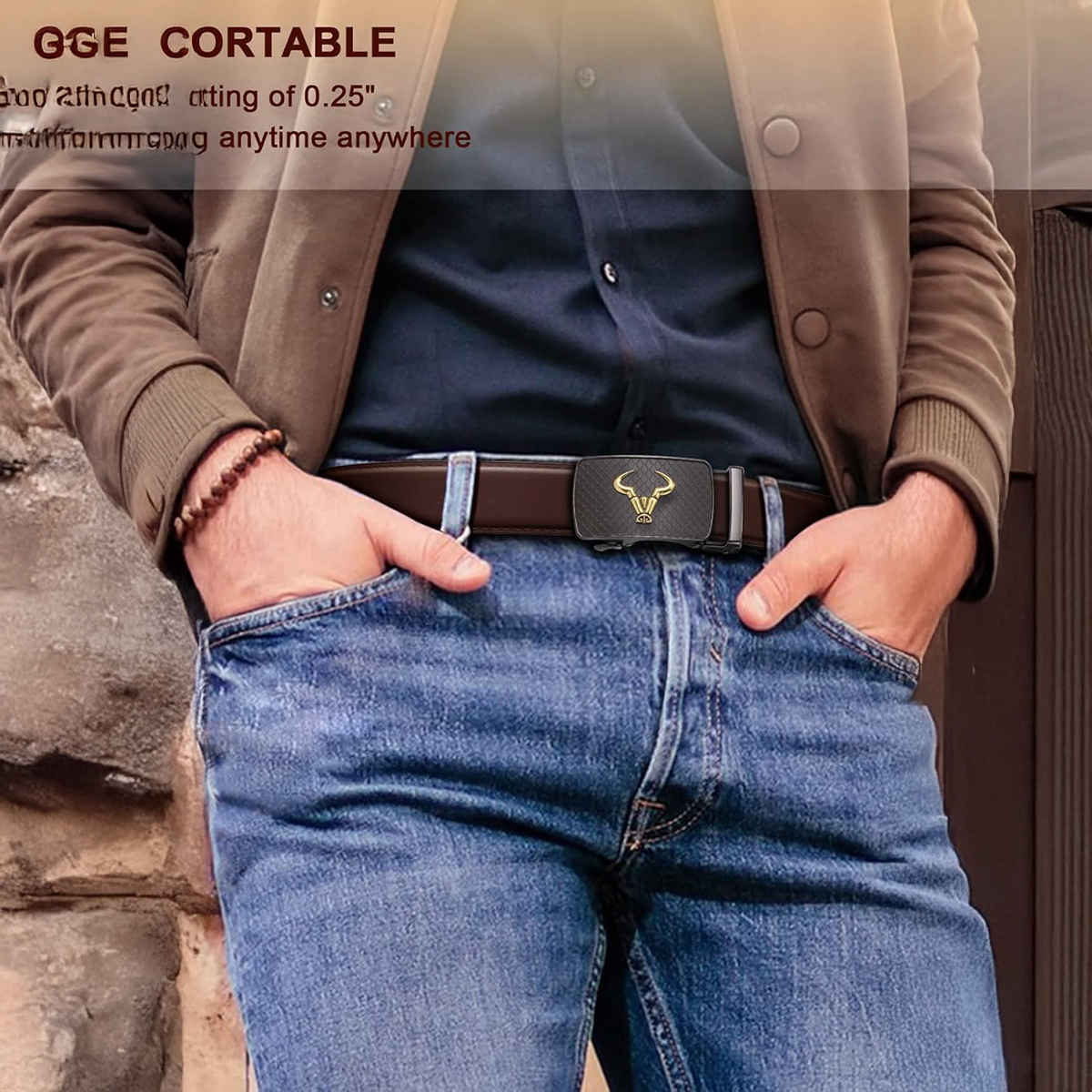 Zoro United Men's Vegan Leather Belt | Brown - One Size