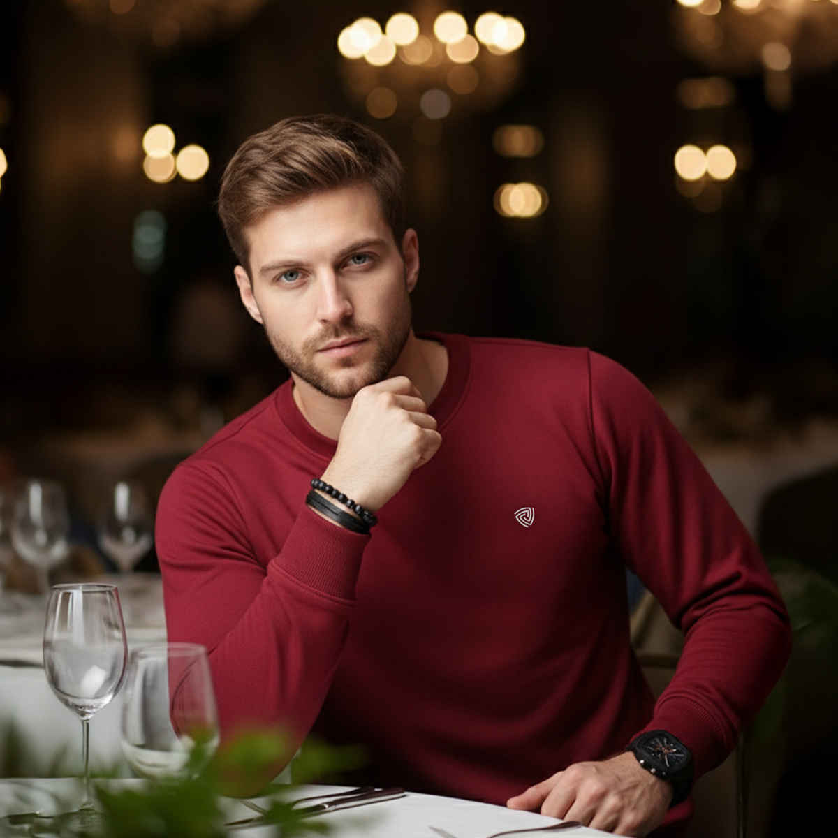 Lux Cozi Men's Sweatshirt Warmth Meets Everyday Fashion | Maroon - XL