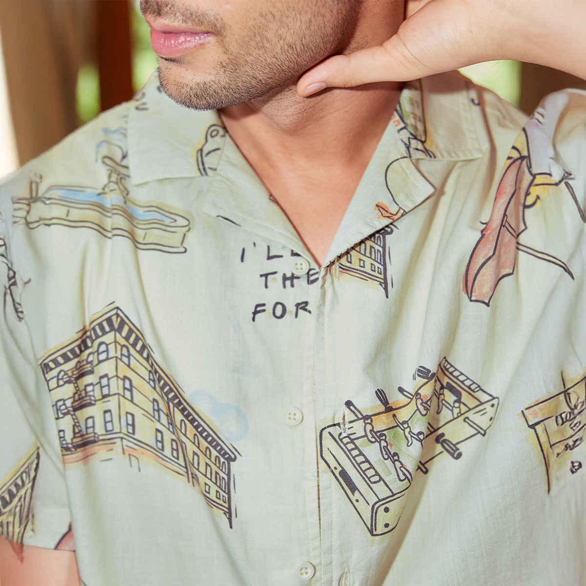 The Souled Store Men's Regular Friends - I ll Be There For You Holiday Shirts | Multicolor | S