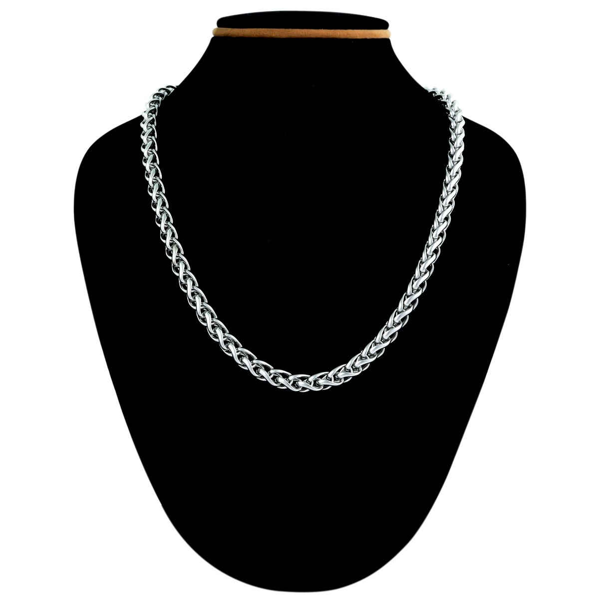 Fashion Frill Men's Interlink Chain Silver 24 Inches