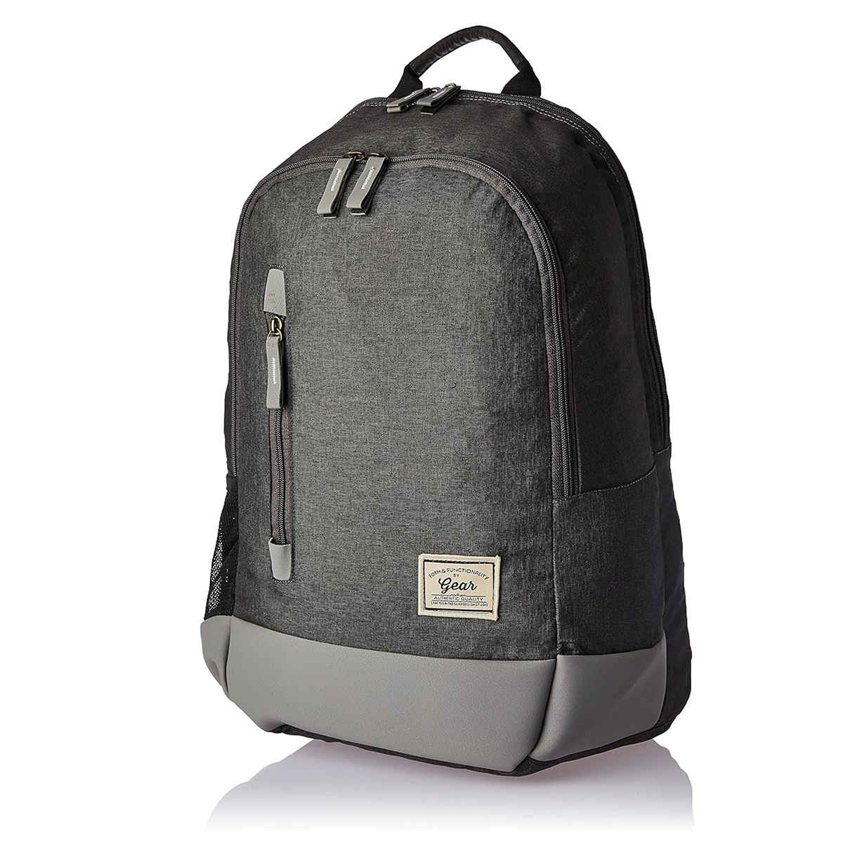 Gear Unisex Solid Polyester 24 L Backpack | Charcoal Grey - 19 Inches