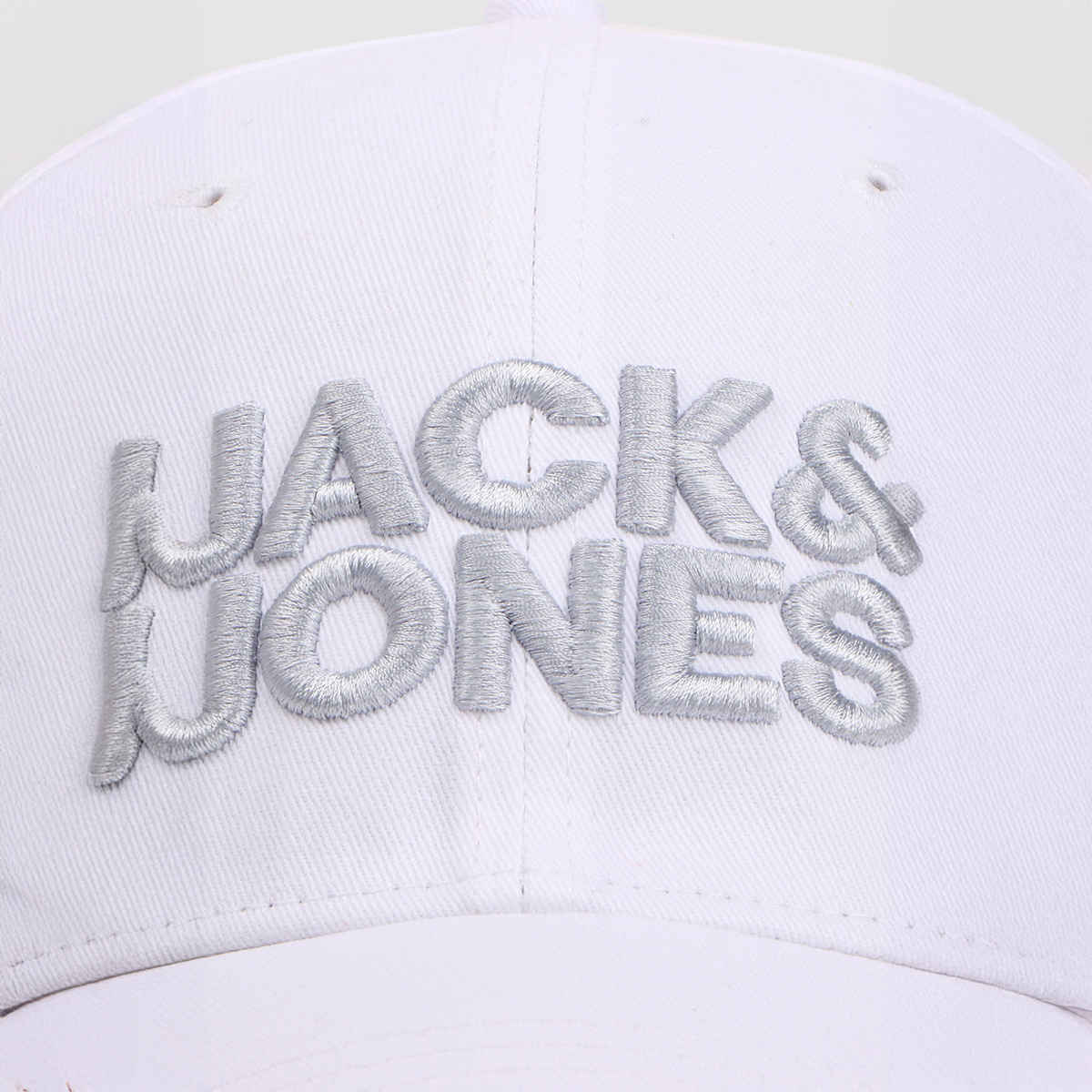 Jack & Jones Unisex Cotton Baseball Cap | White - One Size