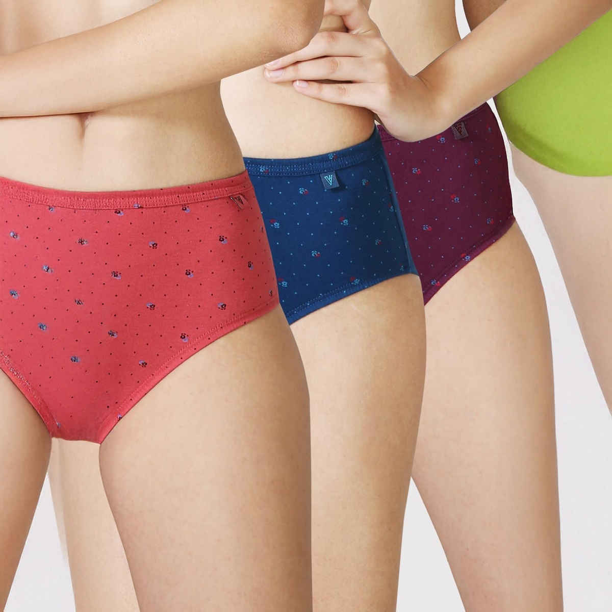 Van Heusen Women Pack of 3 Anti Bacterial Waistband Hipster Panty |L |Colour May Vary